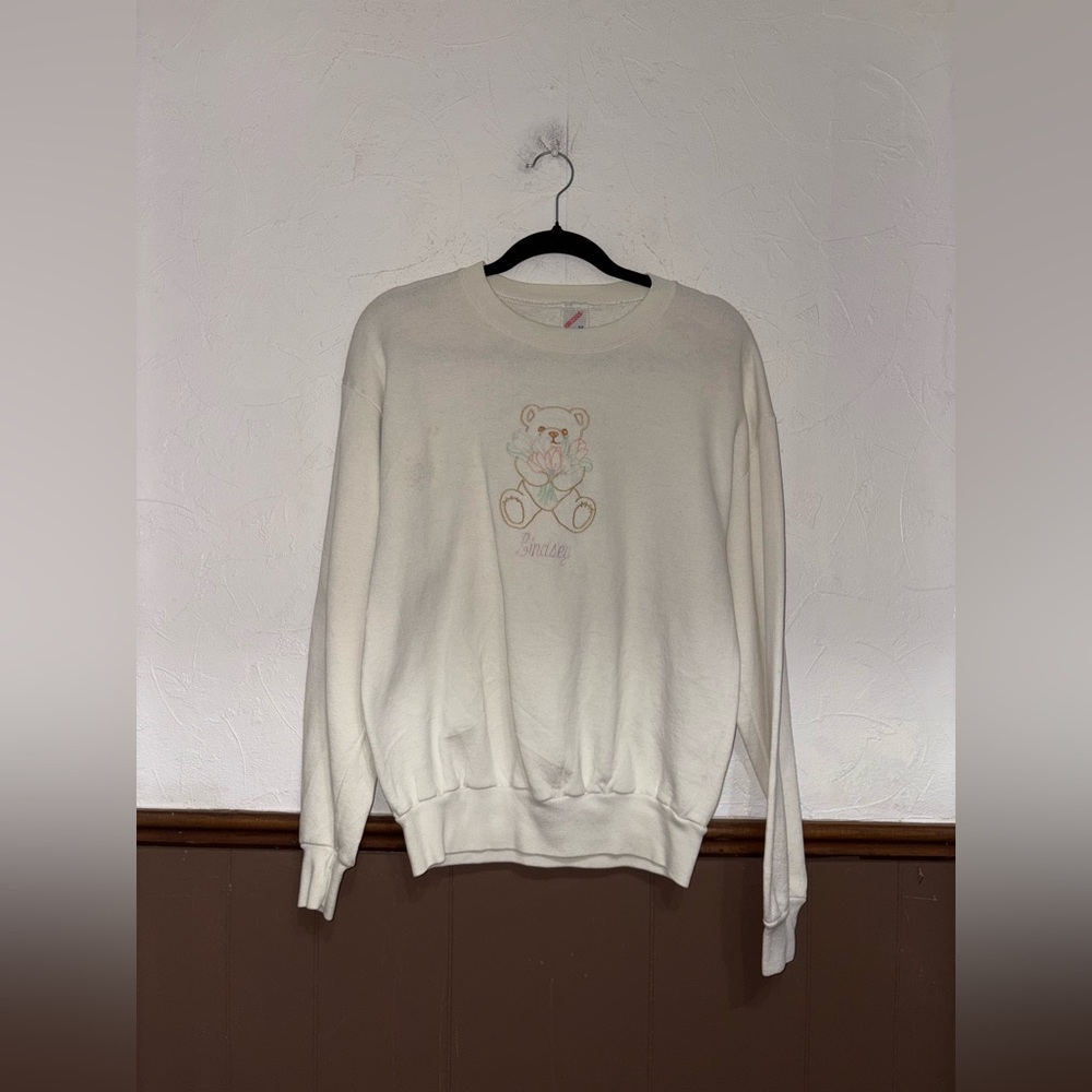 Jerzees — White Vintage Sweater